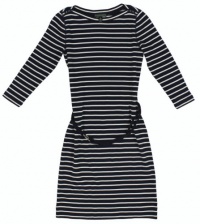 Lauren Jeans Co. Women's Striped Boat Neck Dress (Navy/White) (X-Small)