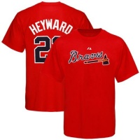 MLB Majestic Atlanta Braves #22 Jason Heyward Youth Red Player T-shirt