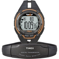 Timex Ironman Men's Road Trainer Heart Rate Monitor Watch, Black/Orange, Full Size