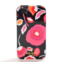 Kate Spade Red Lotus iPhone 4 4S Hardshell Phone Case Cover