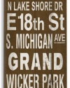 Chicago 10x24 Artistic Planked Wood Sign by Cory Steffen