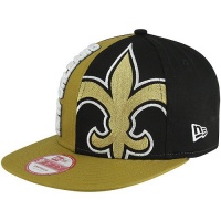 NFL New Era New Orleans Saints Nice Cap 9FIFTY Adjustable Snapback Hat - Old Gold/Black