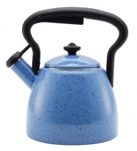 Paula Deen Signature Teakettles 2-Quart Curvy Kettle, Blueberry Speckle