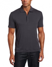 Perry Ellis Men's Short Sleeve Zip Polo Shirt