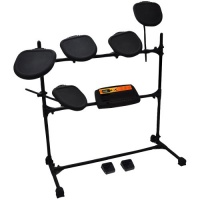 PYLE-PRO PED03 Electronic Drum Set with 5 Pads, 2 Pedals, Natural Response Cymbals and Drums