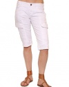 Women's J Brand Houlihan Low Rise Cargo Short in White Size 26