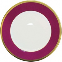 Haviland Laque de Chine Gold Aubergine Dinner Plate 10 in