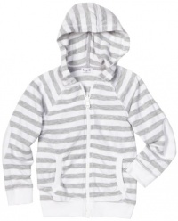 Splendid Littles Boys 2-7 French Stripe Zip Hoodie, White, 5/6