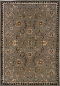 Sphinx Salerno Area Rug 2945D Grey Vines Leaves 6' 7 x 9' 6 Rectangle