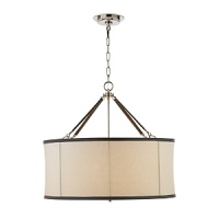 The classic, casual style of this Ralph Lauren pendant light with its earthy linen shade brings the warm air of home to any room.