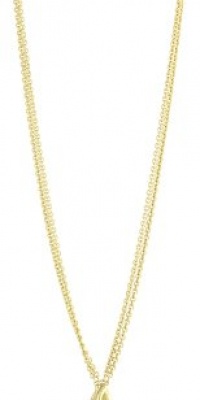 T Tahari Bamboo Gold Necklace with White Link Pendant Necklace