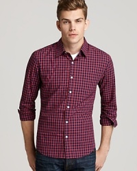 A handsome gingham check shirt freshens up your attire and makes a great transition from your relaxed office environment into whatever you have planned for the evening.