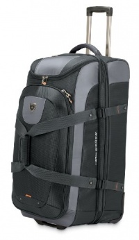 High Sierra 32-Inch Drop-Bottom Wheeled Duffel,Carbon Gray/Tungsten/Black