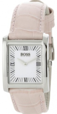 Hugo Boss Women's 1502198 H4012 Silver Dial Pink Leather Strap Watch