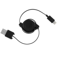 Chromo Inc.® Retractable iPhone 5 Lightning Cable - Black