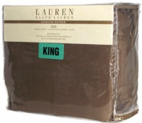 Lauren by Ralph Lauren Bedding Dunham 300 Thead Count Sateen King Sheet Set Brown Camel