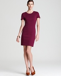 Every bit as versatile as the LBD, only prettier, this DKNY sheath dress flaunts a stunning jewel tone against a sleek, architectural silhouette.