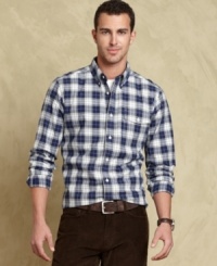 This sharp plaid shirt from Tommy Hilfiger will guarantee your style gets checked out.