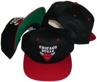 Chicago Bulls Black/Red Two Tone Snapback Adjustable Pl