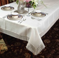 Treasure Lace Tablecloth Ivory 70 by 120 Oblong / Rectangle