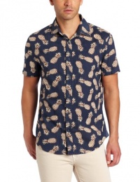 Original Penguin Men's Short Sleeve Pineapple Print Shirt