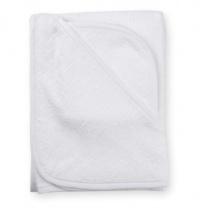 American Baby Company 100% Cotton Terry Hooded Towel Set, White