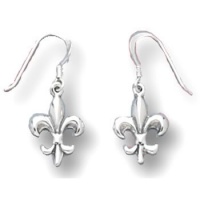 Cleversilver's Fleur De Lis Earrings On French Wire