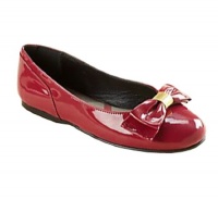 Burberry Girls' Mona Patent Ballerina Flats Shoes in Raspberry Sorbet (32 EU /1 US, Raspberry Sorbet)