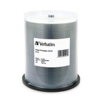 Verbatim 95256 700 MB 52x 80 Minute Silver Inkjet Printable Recordable Disc CD-R, 100-Disc Spindle