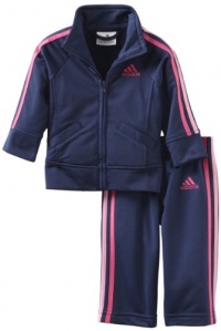 adidas Baby-Girls Infant ITG Iconic Tricot Set, Navy, 24 Months