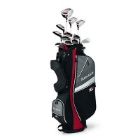 Top Flite XL+ Complete Golf Set (18-Piece, Right Hand, Black/Red/Grey)