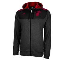 Miami Heat Adidas 2012-2013 Authentic On-court Pre-game Heathered Full-zip Hoodie