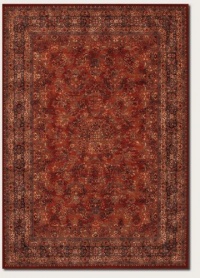 Couristan 1726/3200 OLD WORLD CLASSICS Antique Kashan 54-Inch by 78-Inch Wool Area Rug, Burgundy/Navy