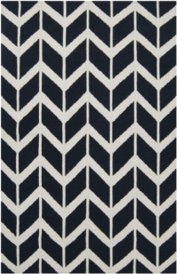 Area Rug 5x8 Rectangle Contemporary Federal Blue-Winter White Color - Surya Fallon Rug from RugPal