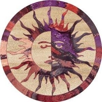 Set of 4 Sandstone Coasters - Sun Moon