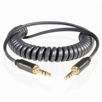 Mediabridge 3.5mm Male To 3.5mm Male Stereo Audio Cable - Coiled - Step Down Design accommodates iPhone, iTouch, SmartPhone and MP3 cases