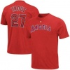 MLB Los Angeles Angels Boy's Trout 27 Tee, Athletic Red