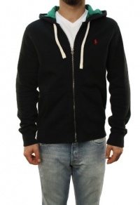 Polo Ralph Lauren Men's Full-Zip Hoodie Black w/Small Red Pony