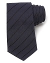 Perfect for a night on the town, this handsome stripe tie is crafted in super-soft Italian silk for just the right touch.