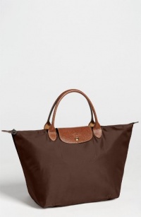 LONGCHAMP LE PLIAGE SHORT HANDLED MEDIUM TOTE - CHOCOLATE BROWN, ONE SIZE