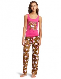 Hello Kitty Juniors Animal Print 3 Piece Pajama Gift Set