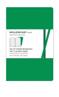 Moleskine Ruled Volant Notebook Extra Small Emerald Green: Set of 2 (Moleskine Legendary Notebooks)