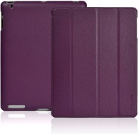 INVELLOP PURPLE Leatherette Case Cover for iPad 2 / iPad 3 / iPad 4 / The new iPad (Built-in magnet for sleep/wake feature)