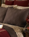 Ralph Lauren Regent Sateen Quilted Standard Sham; Dark Brown