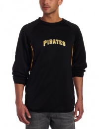 MLB Men's Pittsburgh Pirates Long Sleeve Crew Neck Thermabase Tech Fleece Pullover by Majestic