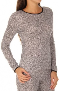 Cuddl Duds Women's Softwear Lace Edge Crew Neck Long Sleeve