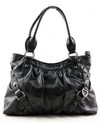 Style&Co. Rodney Large Studded Shoulder Bag Black