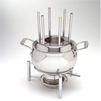 All-Clad Stainless Fondue Pot with forks