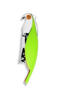 A di Alessi Parrot Sommelier-Style Corkscrew, Green