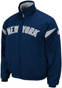 MLB New York Yankees Thermabase Full Zip Premier Road Jacketidnight Navy Silver